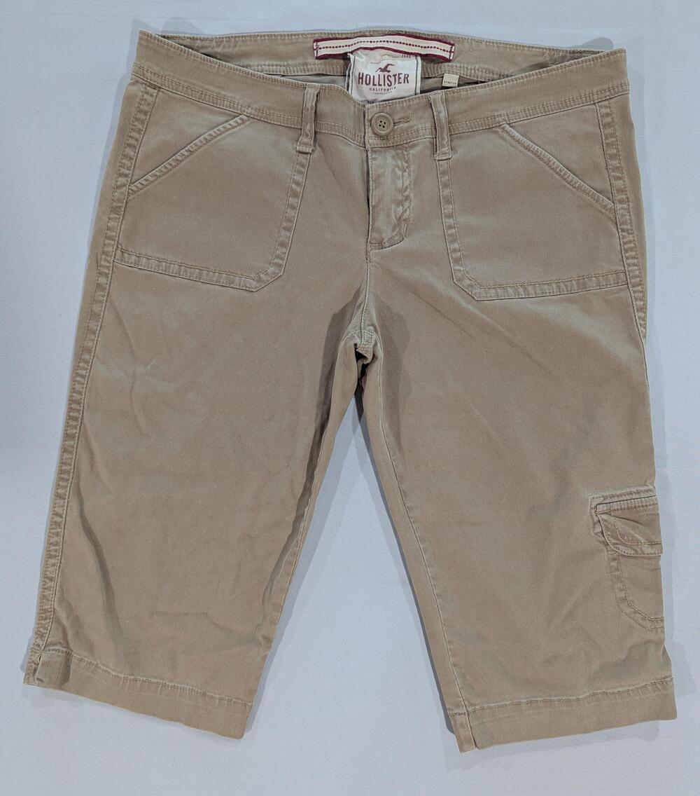 Hollister Shorts Juniors 9 Beige Twill Cargo 9 Inseam Stretch Casual Hong Kong